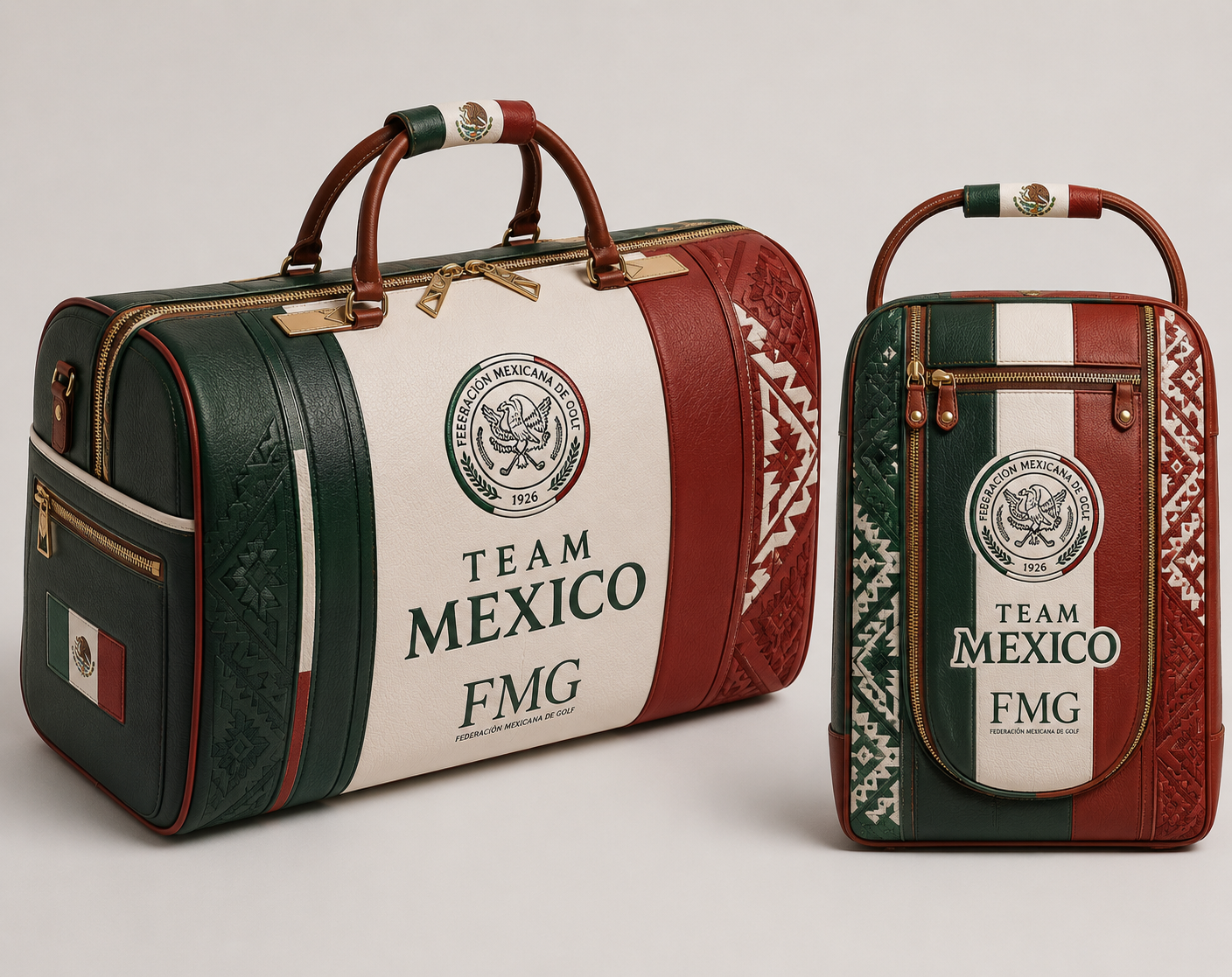 Heritage Duffle & Shoe Bag · Cognac Trim