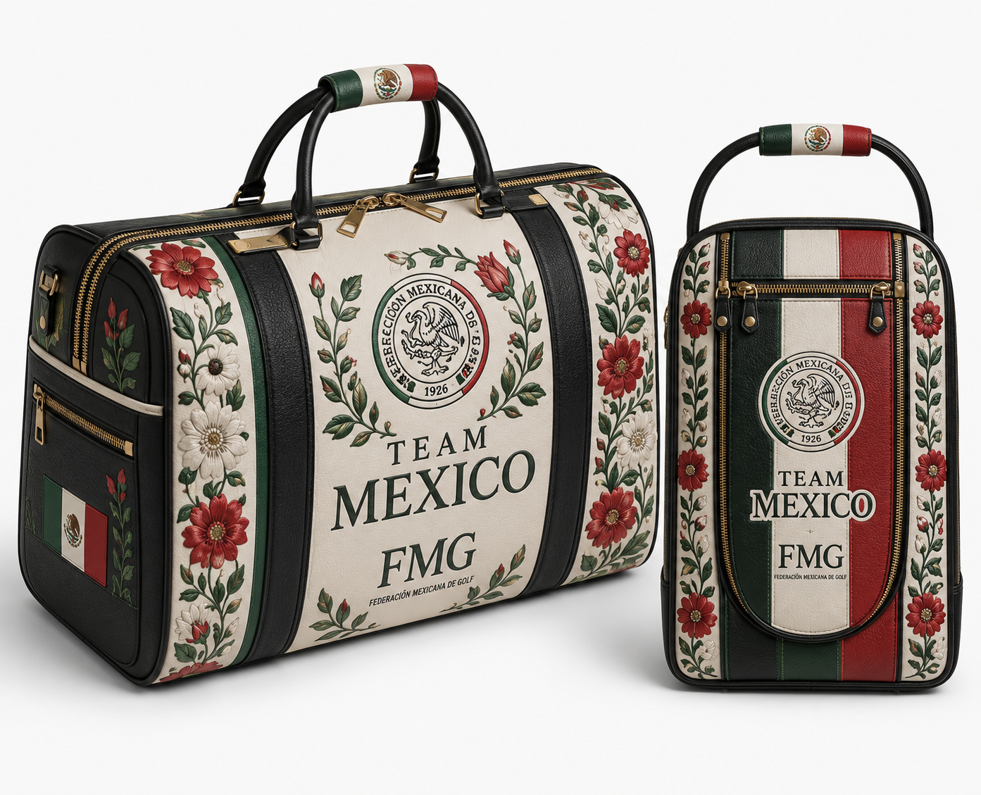 Floral Bloom Duffle & Shoe Bag · Noir Trim
