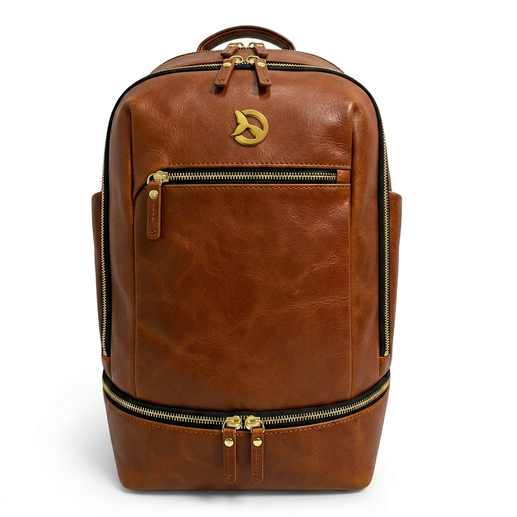 ORKAI Travel Backpack in Classic Camel leather
