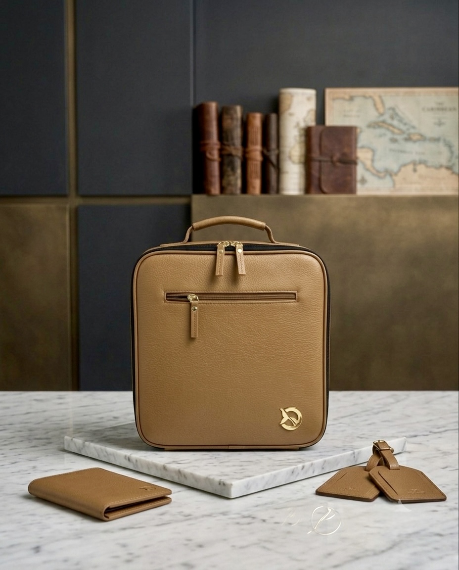 ORKAI custom leather trunk organizer with divided compartments