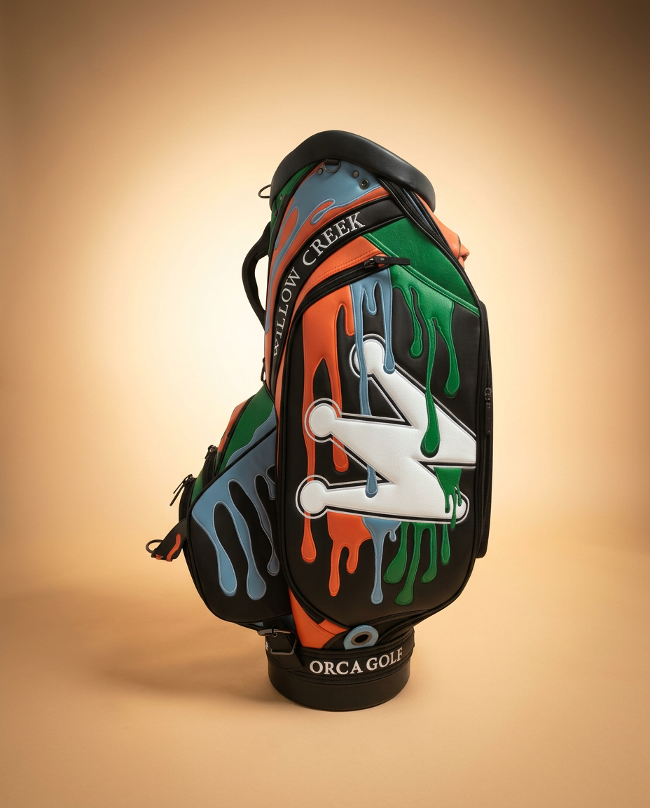 ORKAI custom leather cart golf bag