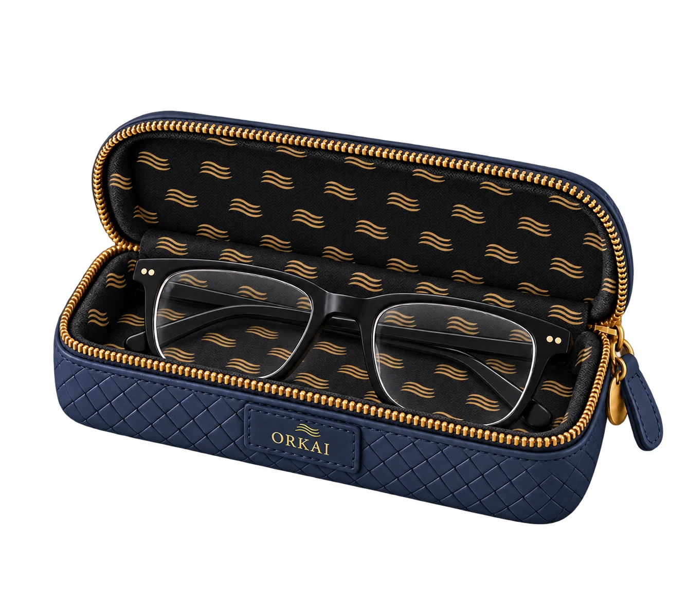 The Spectacle Case in Estate Blue.
