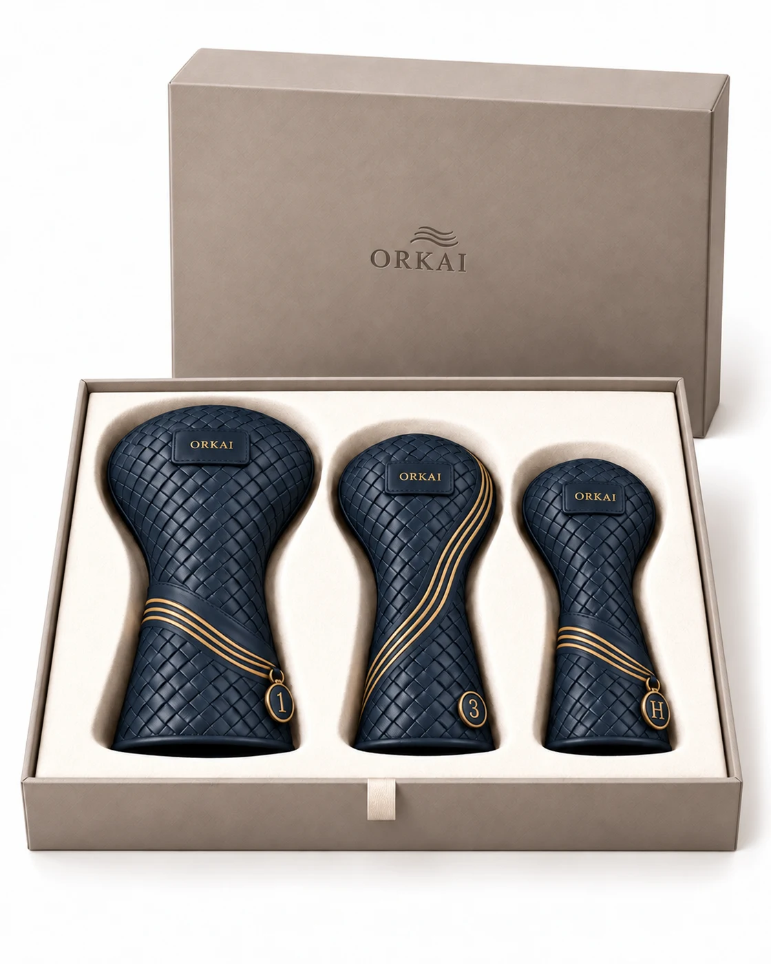 The Headcover Set in Estate Blue.