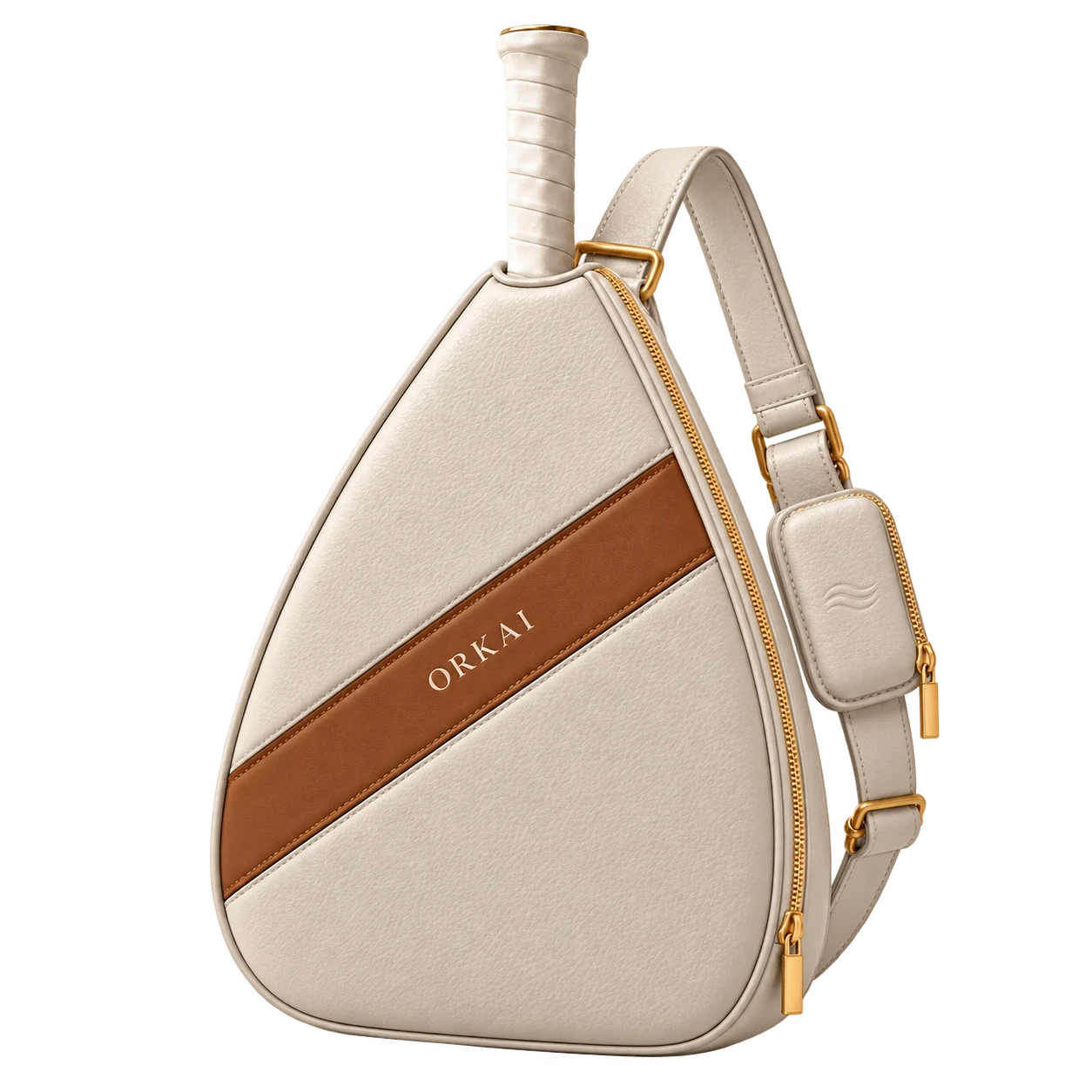 Tennis Sling — Signature Stripe in Ivory.