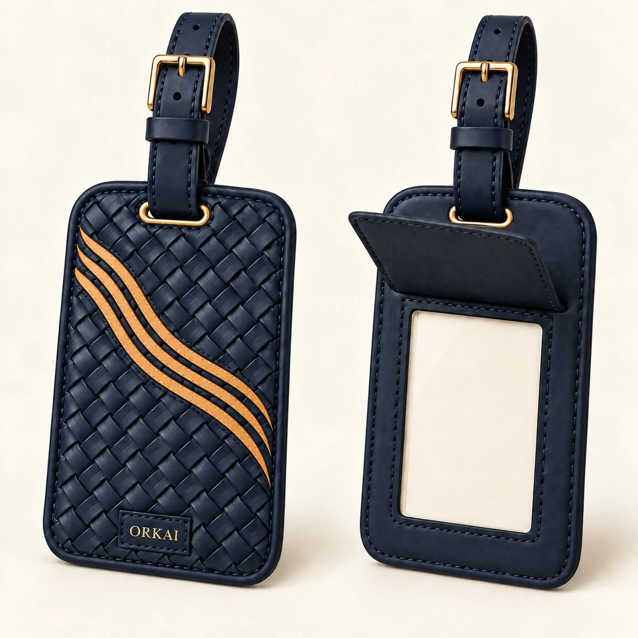 Luggage Tag in Estate Blue.