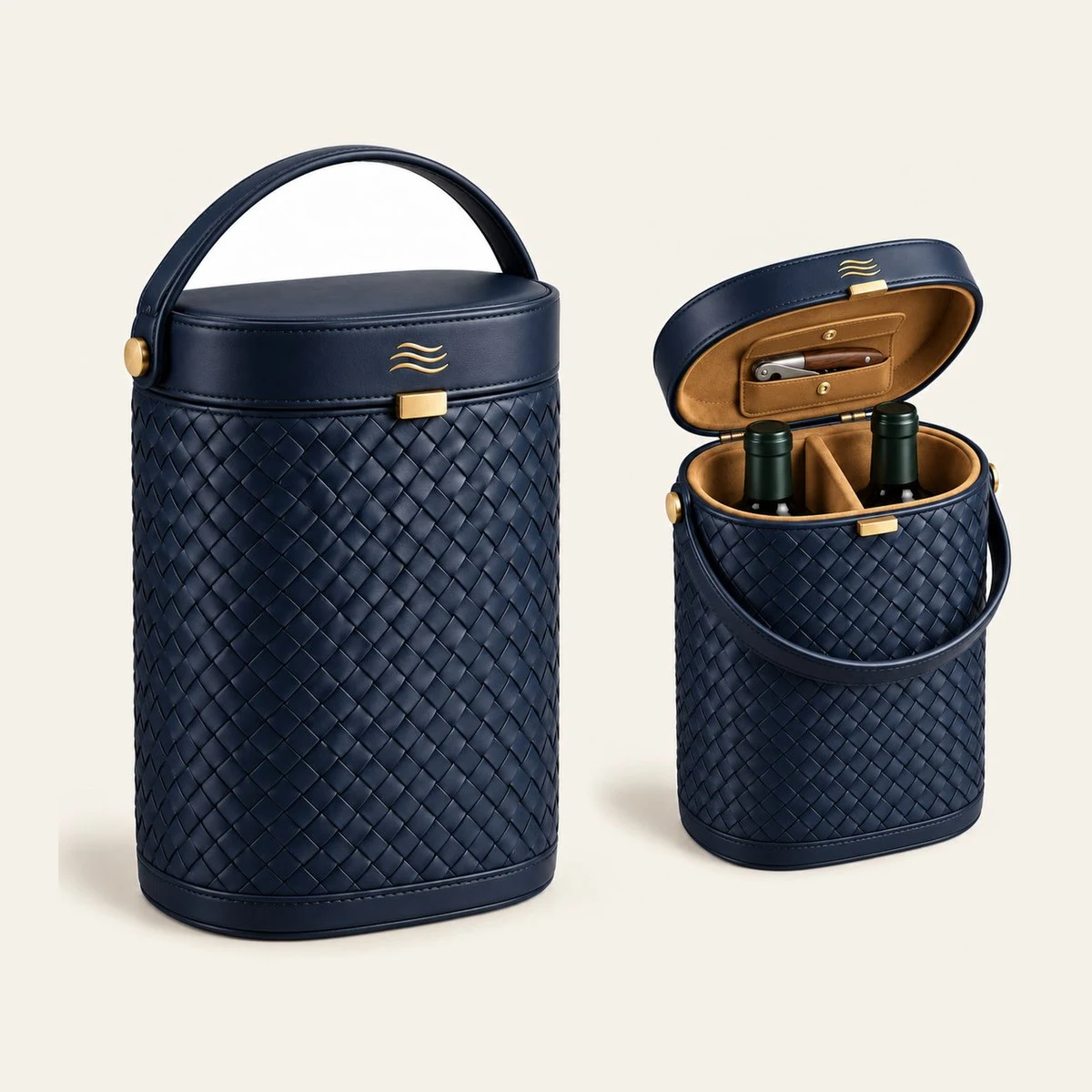 Double Wine Trunk in Estate Blue.