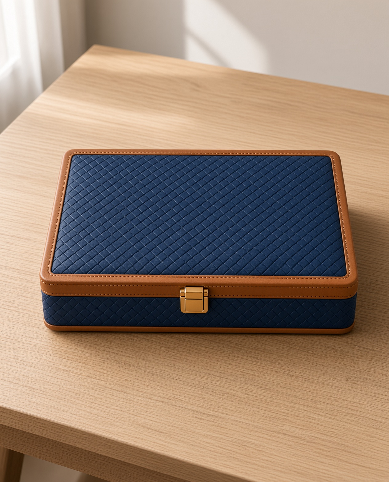 The Collector's Case on an empty desk.