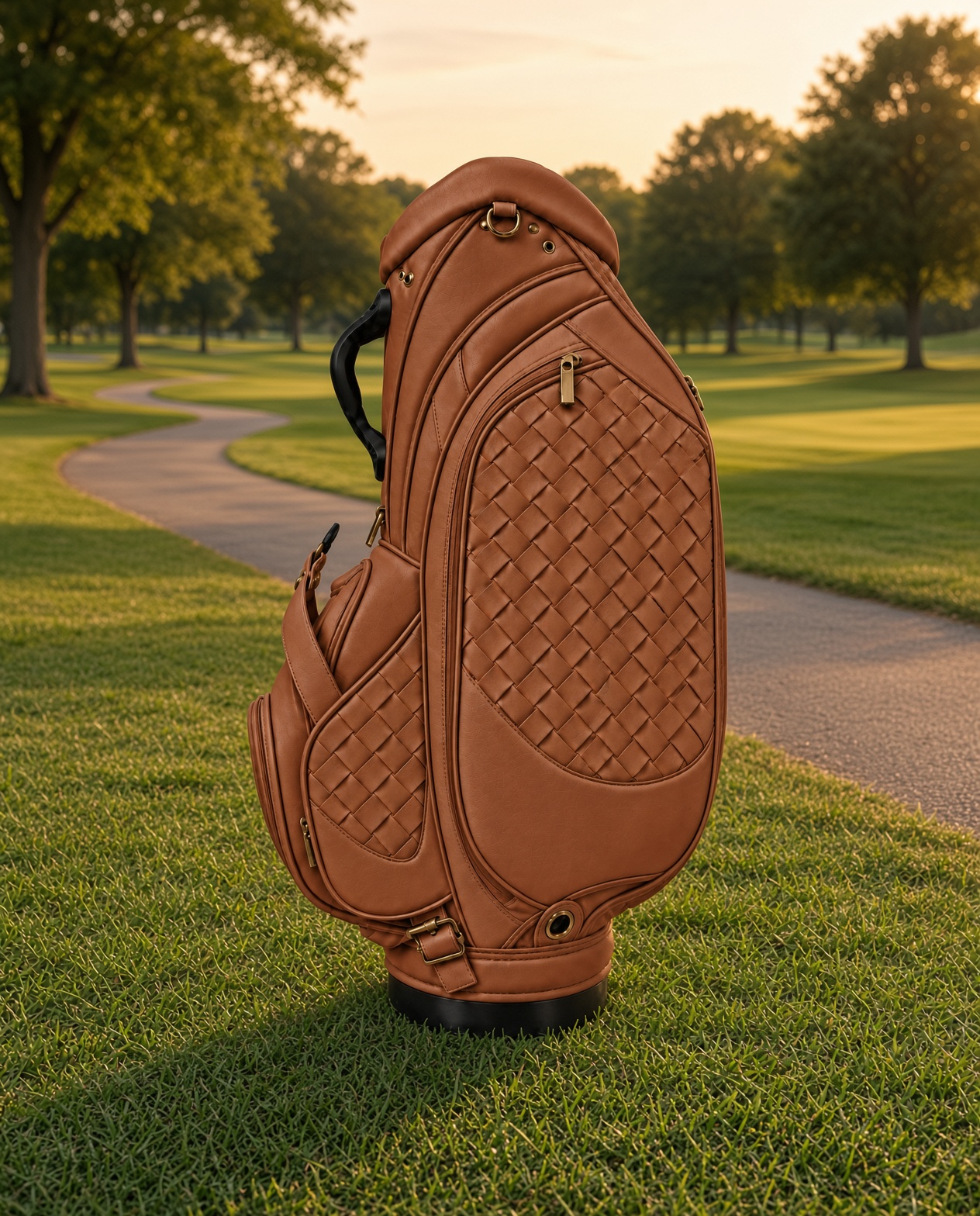 The Rider beside a quiet cart path.