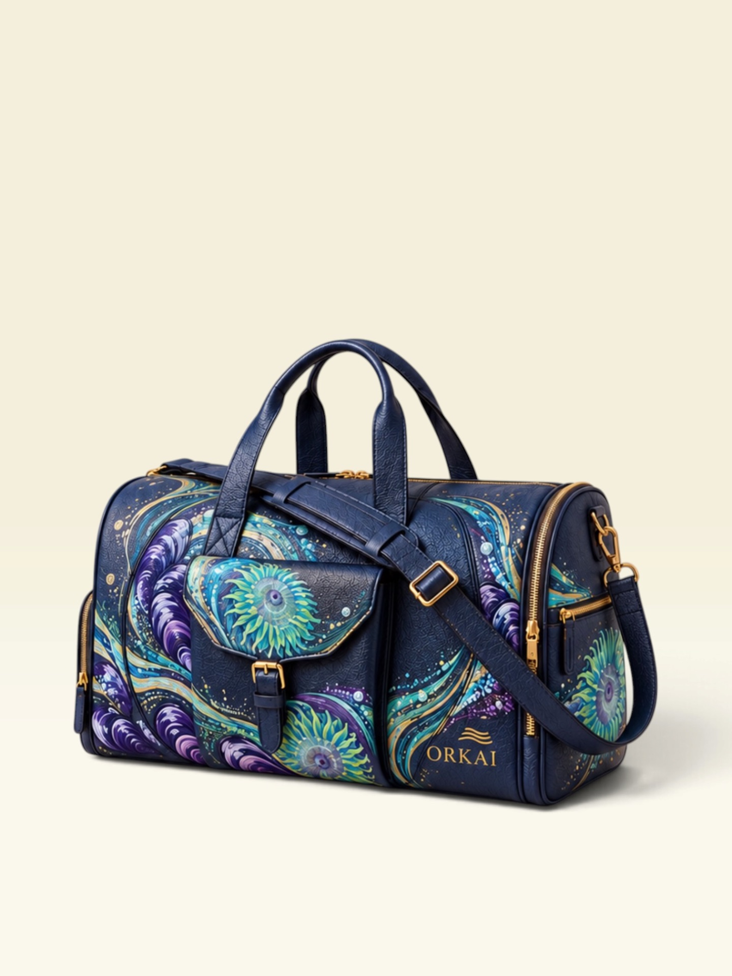 Tidal Swirl Lifestyle Duffle by Anastasiya Bachmanova.