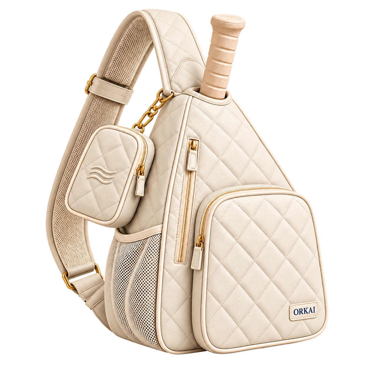 The Court Sling — Ivory / Estate Blue, Front